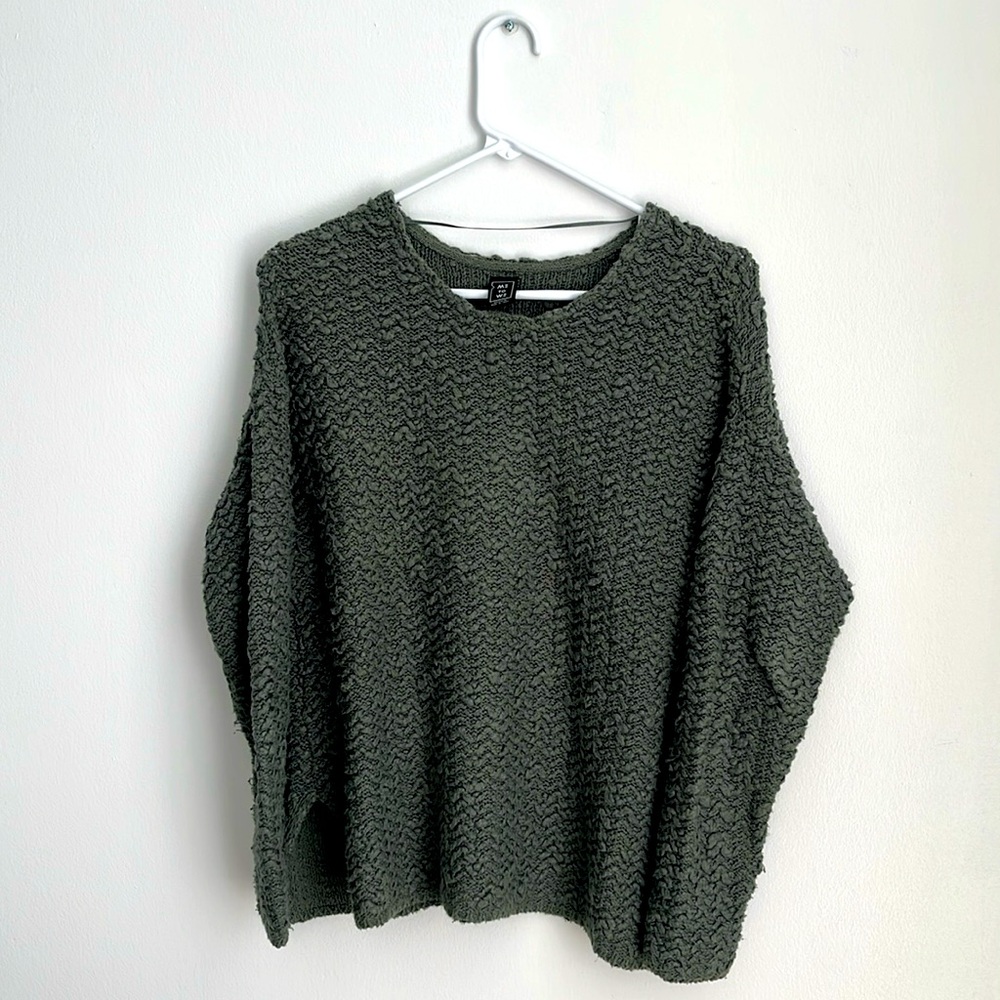 Pac Sun Me to We Textured knit green sweater